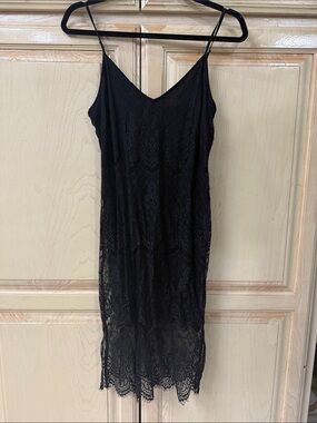 Forever 21 Black Lace Slip Dress